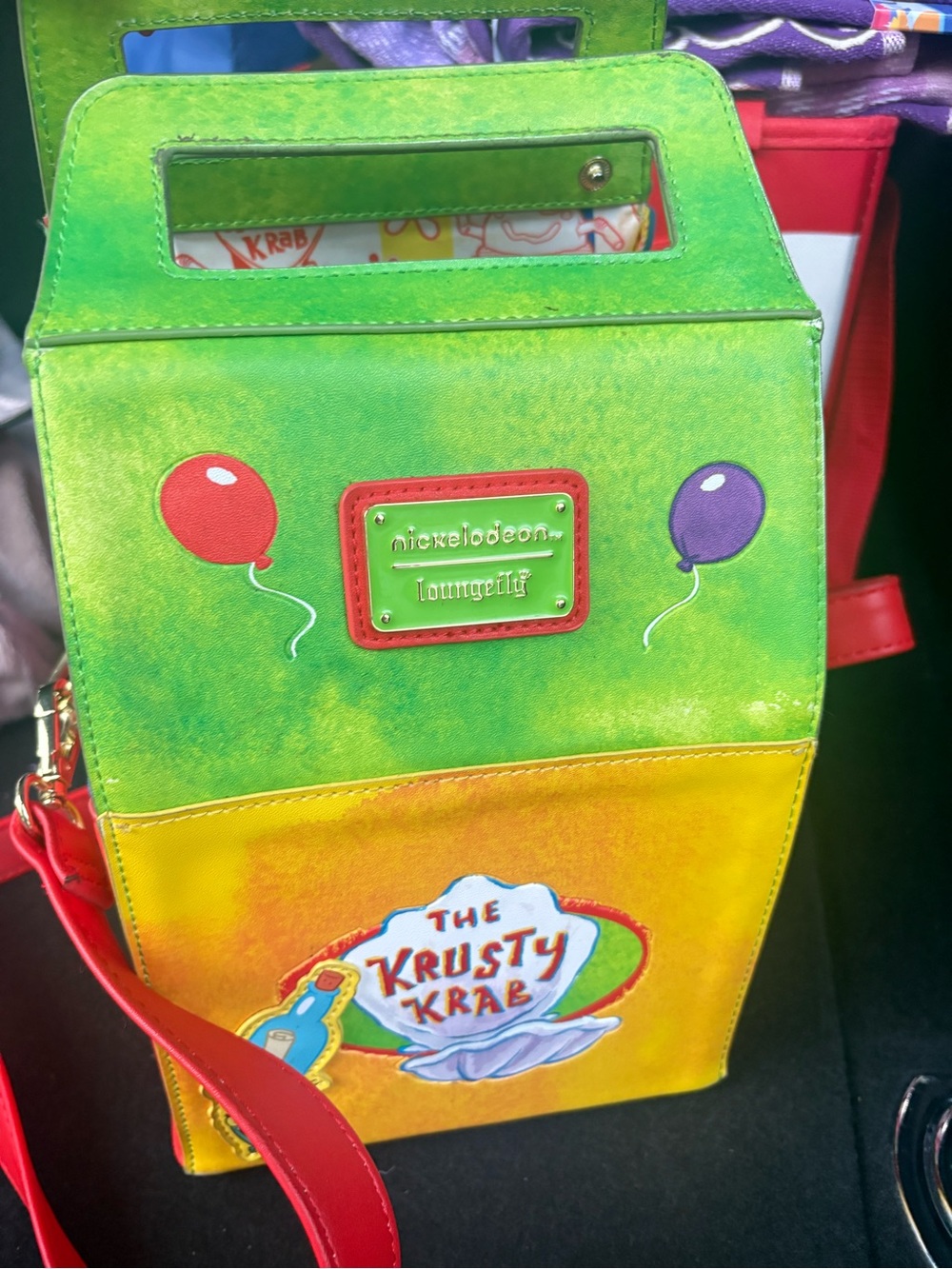 Loungefly Nickelodeon Krusty Krab Mini Crossbody - Green, Yellow, Red & Purple